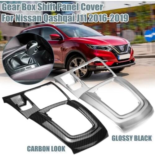 6 Style Shift Box Panel Cover Interior Trim Molding Cup Holder Trim Cover For Nissan Qashqai J11 2014-2018 Carbon Look/Chrome