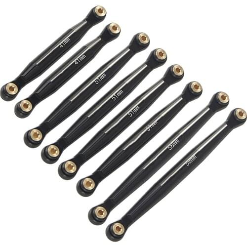 8pcs/set Metal Pull Bar Linkage Lever Link Rods for Axial SCX24 C10 RC Model Car Frame Accessories