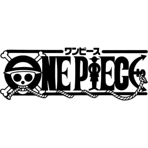 ANIME ONE PIECE LOGO Cartoon Vinyl Decal Black/Silver Car Sticker Car-styling Motorcycle sticker