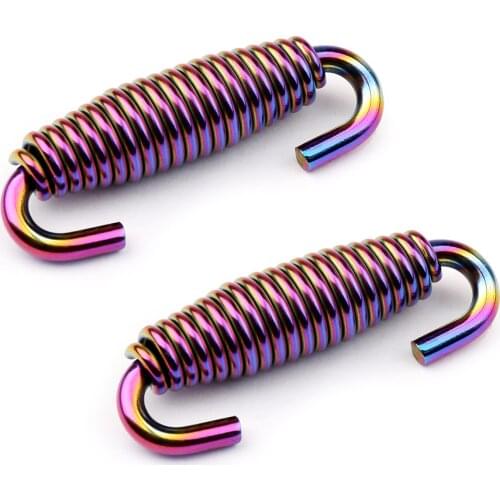 Artudatech Motorcycle Exhaust Pipe Muffler Tip Silencer Stainless Steel Spring Hooks