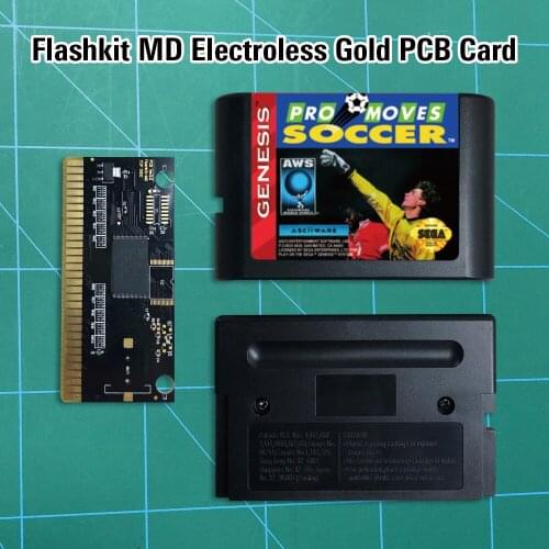 AWS PRO Moves Soccer - Flashkit MD Electroless Gold PCB Card 16 bit MD Games Cartridge For MegaDrive Genesis console