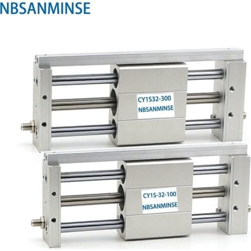 CY1S 32mm Bore Air Slide Cylinder Pneumatic Magnetically SMC Type Coupled Rodless Cylinder Parts NBSANMINSE