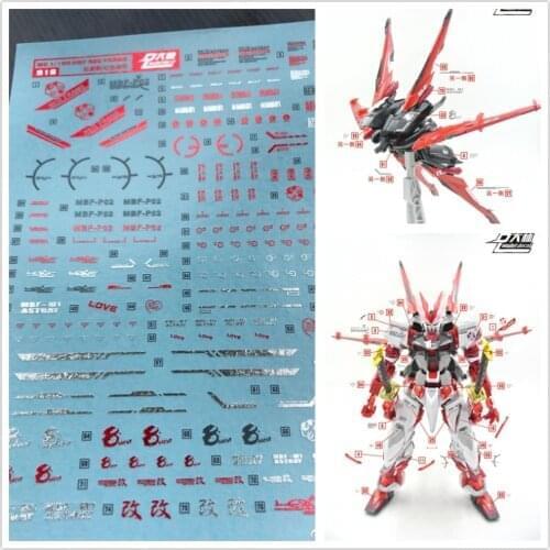 D.L high quality plating red Decal water paste For Bandai MG MB 1/100 MBF-P02 Astray Red Frame Flying Backpack Gundam DL115