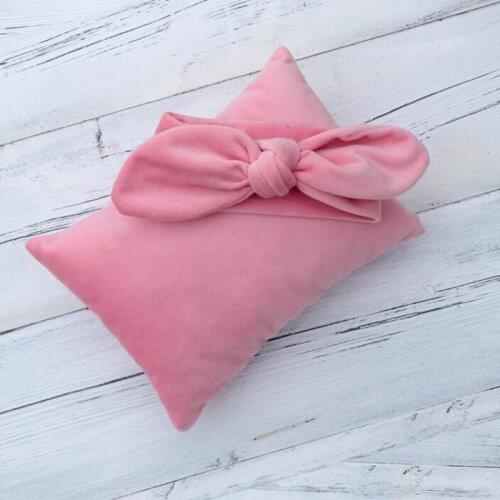 Baby Photography Props Velvet Pillow Hair Band Sets Infant Photo Auxiliary Props Pillow Newborn Photo Shoot Accessories