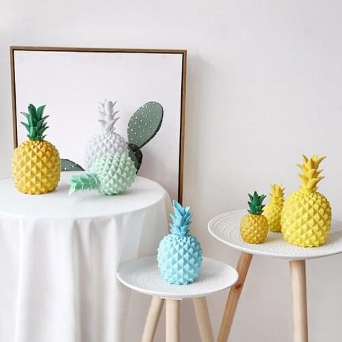 ElimElim Resin Home Decor Pineapple Figurine Fruit Living Room Decoration Ornaments