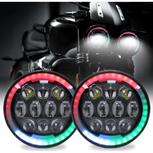 5.75" 5 3/4 inch LED Motorcycle Headlight RGB For forTriumph Rocket iii 3 & Speed Triple & Street Triple & Thunde 5 3/4"