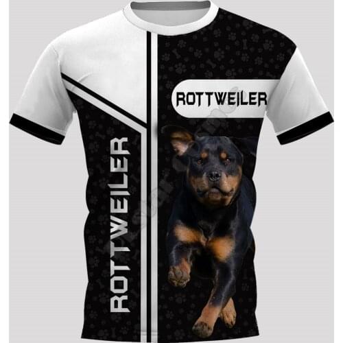 Rottweiler 3D Printed t shirts women for men Summer Casual Tees Short Sleeve T-shirts Short Sleeve Drop Shipping 04