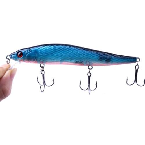 HENGJIA 1Pcs Minnow Fishing Lure 14cm 19g Japan Hard Artificial Bait 3D Eyes Fishing Wobblers Crank bait Minnows
