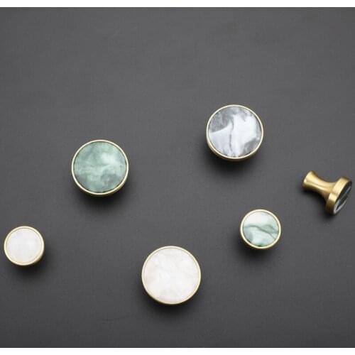 Marblee Pattern Brass Knob Dresser Cabinet door Handle Drawer Knobs Pulls Cupboard Knobs Decor Home Furniture Handles Hardware