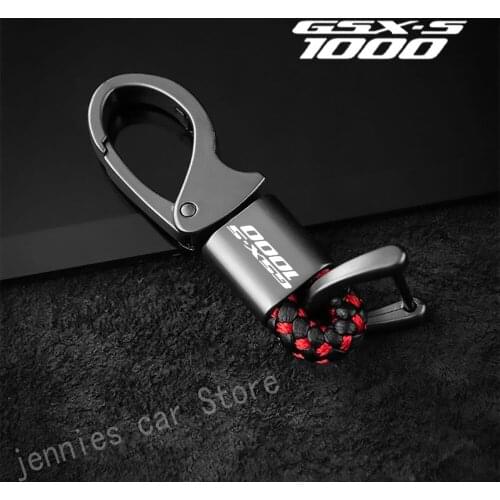 Custom logo hanging waist metal leather cord keychain for Suzuki GSXS 1000 GSXS1000 GSX S 1000 GSX S1000 motorcycle Accessories