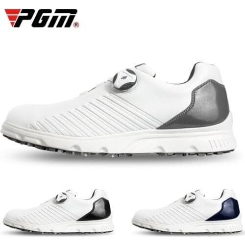Golf Shoes Mens Microfiber Leather Waterproof Breathable Sports Shoes Male Non-Slip Fixing Nail Golf Sneakers 39-44
