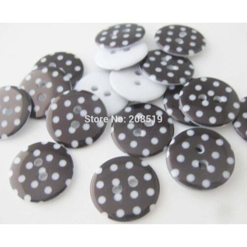 NBNVEA Black Buttons 100 pieces 10mm 15mm 18mm 23mm Fashion buttons for garment sewing accessories