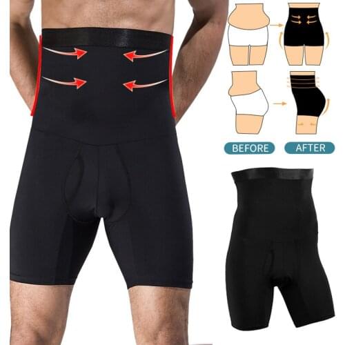 IYUNYI New Men High Waist Control Panties Body Shapers Abdomen Slimming Girdle Pants Breathable Male Control Boxer Pants