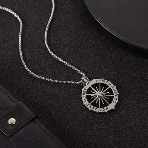 Necklace male hip-hop tide brand sun god titanium steel necklace personality fashion hip-hop style sweater necklace jewelry