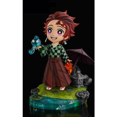 Presale Demon Slayer Promise Meiyu Season Q Edition Kitchen Gate Tanjiro GK Limited Statue Hand-Made Model