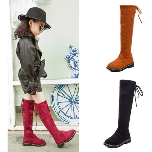 Girls knee high boots princess version childrens high boots 2019 childrens high shoes for children
