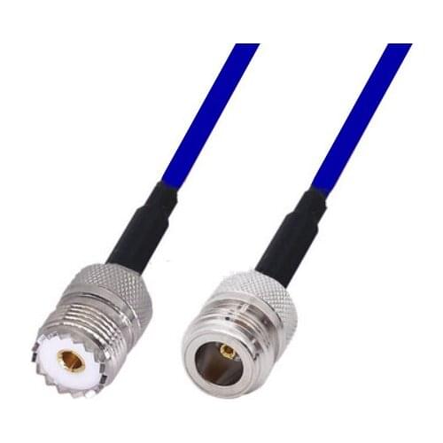 Blue Soft RG142 N Female to UHF Female Connector RF Coaxial Jumper Pigtail Cable