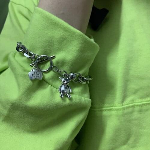 Hip Hop Diablo Cold Wind OT Buckle Bracelets Women Men Stainless Steel Alloy Bracelets Fashion Designer Jewelry Jewelry Gift