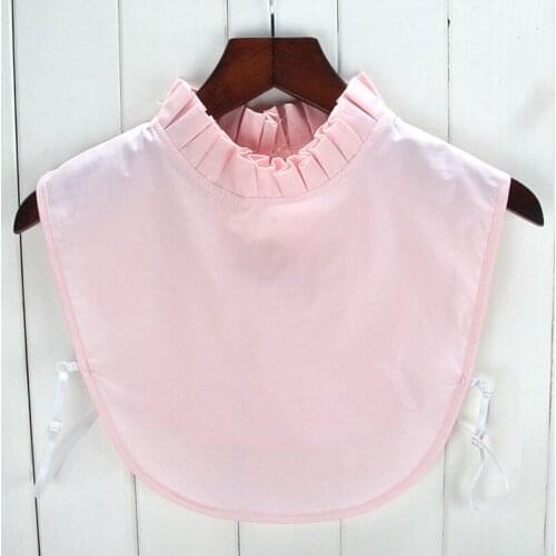 Spring Ruffle False Collar for Women Cotton Nep Kraag Dickey Collars for Collarless Choker Necklace Decro Shirt Lapel Collar tie