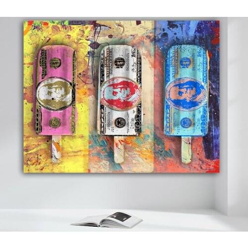 Wangart Abstract Cold Hard Cash Canvas Art Prints Oil Painting For Living Room Bedroom Home Decor Poster Print