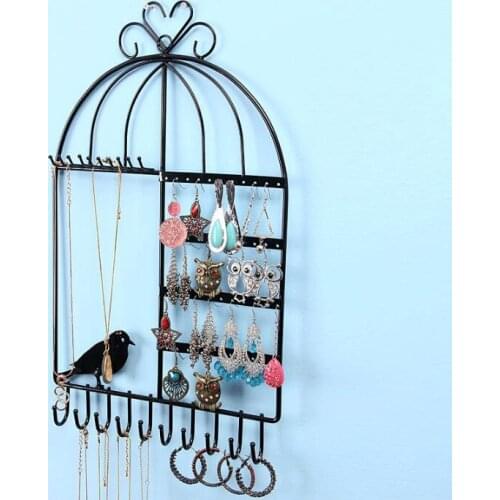 Iron Display Storage Hanging Holder Earring Necklace Studs Holder Jewelry Display Rack Metal Stand Jewelry Organizer Holder