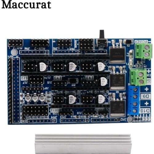 1pc Ramps1.6 R6 Control Mainboard Ramps 1.6 Motherboard 4 Layers PCB Reprap Mendel Prusa Board Ramps Panel Compatible Mega 2560