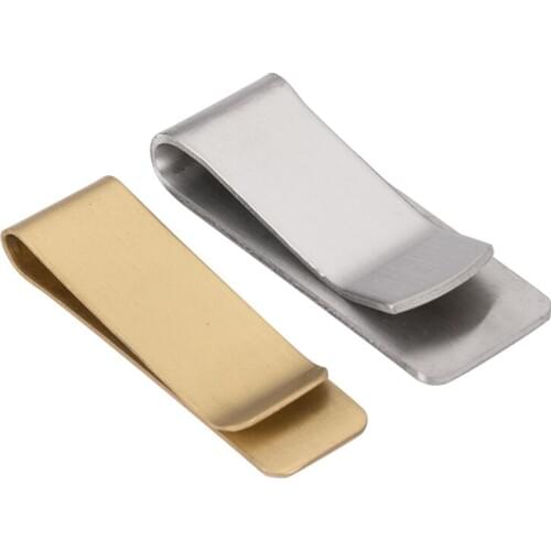 1PC High Quality Stainless Steel Metal Money Clip Fashion Simple Gold Silver Dollar Cash Clamp Holder Wallet for Men Women