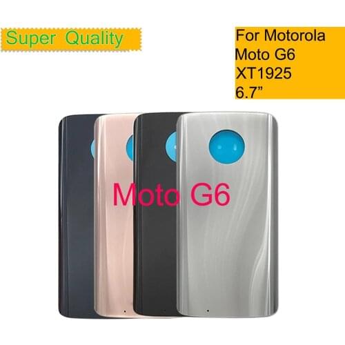 10Pcs/Lot For Motorola Moto G6 XT1925 Housing Battery Cover Back Cover Case Rear Door Chassis Shell Replacement