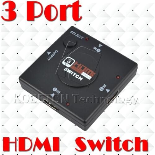 10pcs HDMI-compatible Switch 3 Port Switcher Splitter 3 in 1 out Selector Adapter For PS3 PS4 Smart HDTV 1080P for Xbox 360 Game
