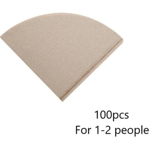 100 Pieces New Wooden Handmaking Drip Paper Coffee Filter 102 Coffee Strainer Bag Espresso Tea Infuser Accessories