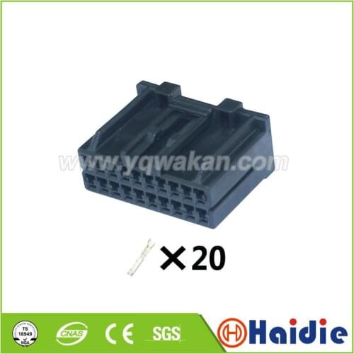 2sets auto 20pin cable housing plug wiring harness female unsealed connector 179057-2