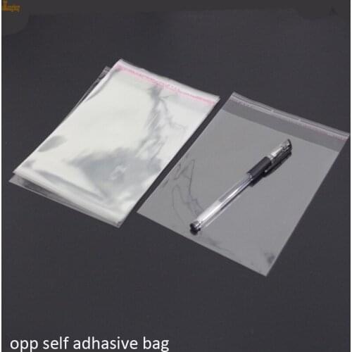 200pcs/lot Clear Resealable Bopp/poly/ Cellophane Bag 12x16+3cm Transparent Opp Gift Plastic Packaging Bags Self Adhesive Seal