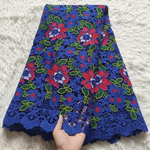 2021 High Quality African Lace Fabric For Sewing Embroidery Swiss French Tulle Cotton 5yards Wedding Party Dress Guipure