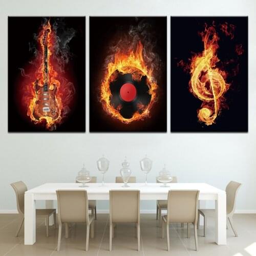 3 pieces Music Art Canvas Prints Wall Paintings Modern Home decor art painting Modular wallpaper posters