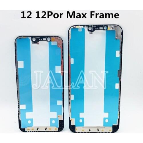 5pcs/lot Front bezel frame with adhesive tape for iphone 12mini 12pro max x xs xsmax 11pro max frame replace LCD Repair