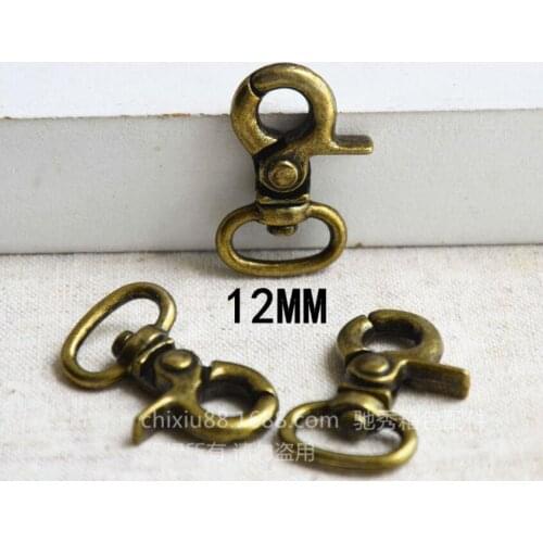 50pcs/lot Vintage Metal Luggage bag Dog buckle Snap hook,Bag hanger Lobster Clasp DIY Sewing handmade Key chain buttons AU850