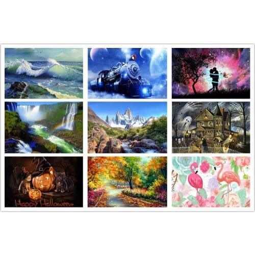 5D DIY diamond embroidery landscape water tree animal diamond painting cross stitch square home decoration decoration gift