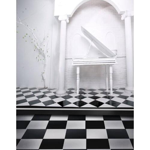 White Living Room Piano Photography Backdrops Photo Props Studio Background 5x7ft