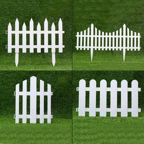 White PVC Plastic Fence European Style For Garden Driveway Gates Christmas Tree GQ