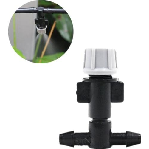 Fast Shipping 10PCS Single Hole Micro Drip Sprayer With 4/7mm Pipe Barbed Tee Connectors Garden Misting Atomizing Irrigation