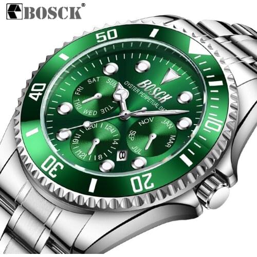 Mens Watches Stainless Steel Silicone Strap Business Watch Man Quartz Wristwatch Sport Waterproof Male Clock Relogio Masculino