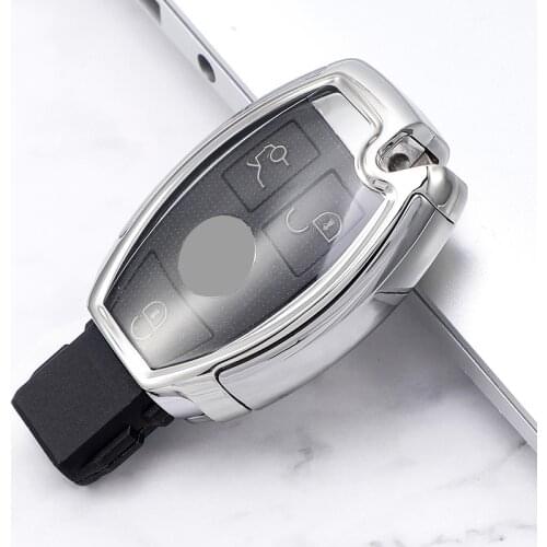 PC+TPU Key Cover Case For Mercedes Benz W251 W204 W176 AMG CLA W463 W211 W124 W202 W212 C E S CLS CLK GLC Car Key Case Holder