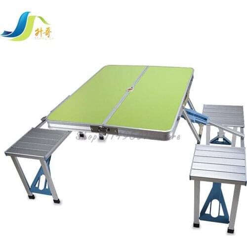 Suitcase Table Outdoor Folding Table Chair Dining Table Barbecue Table Small Table Folding Table Portable Stall Table Household