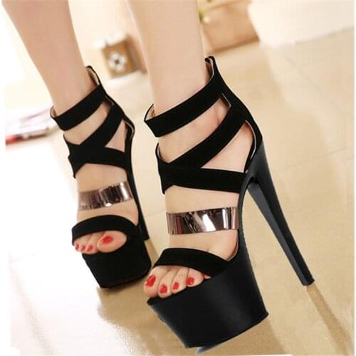 Designer euramerican style shoes sexy high heels sandals stage since 17cm
