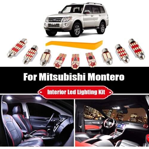 For Mitsubishi Montero 1992-2006 Canbus Vehicle LED interior Map Dome Trunk Light License Plate Lamp Kit Car Accessories