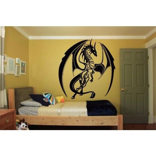 Home Wall Decoration Accessories Tribal Monster Dragon Wall Sticker Wall Room Decor Art Vinyl Sticker Decal Draco NY-319