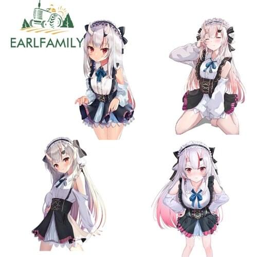 EARLFAMILY 13cm for Nakiri Ayame Car Accessoires Stickers Funny Anime Decal Campervan Windows Motorcycle Personality Creative