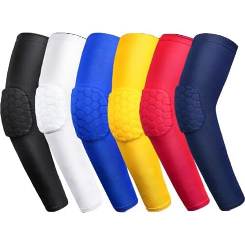 Elastic Anti-collision Elbow Braces Honeycomb Arm Sleeve Elbow Brace Silicone Non-slip Sunscreen Sports Protective Gear Pad