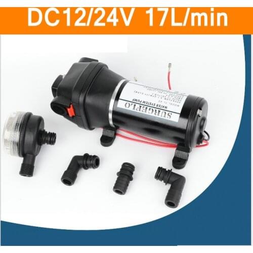 FL-40 FL-44 DC 12V 24V 17L/min 40psi Water Pump Micro Diaphragm Pump Great For Marine and RV Recreational Vehicle Irrigation Use