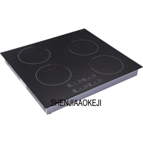Commercial induction cooker Embedded four furnaces Electromagnetic heating table top temperature control Induction cooker 220V